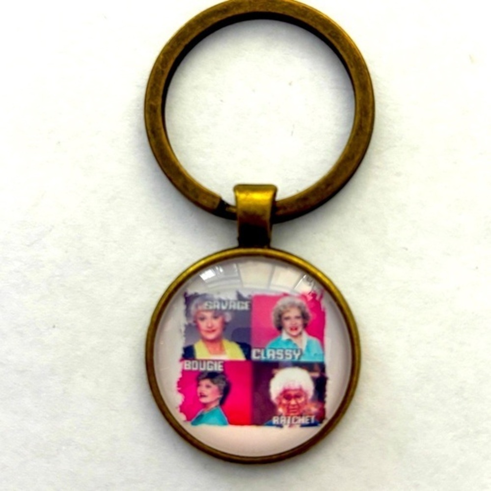 Golden Girls Retro Keychain, NWT, Handmade